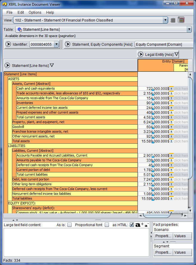 XBRL Instance Document Viewer Screenshot 1